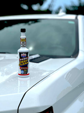 Lucas Oil label close-up highlighting product details and benefits