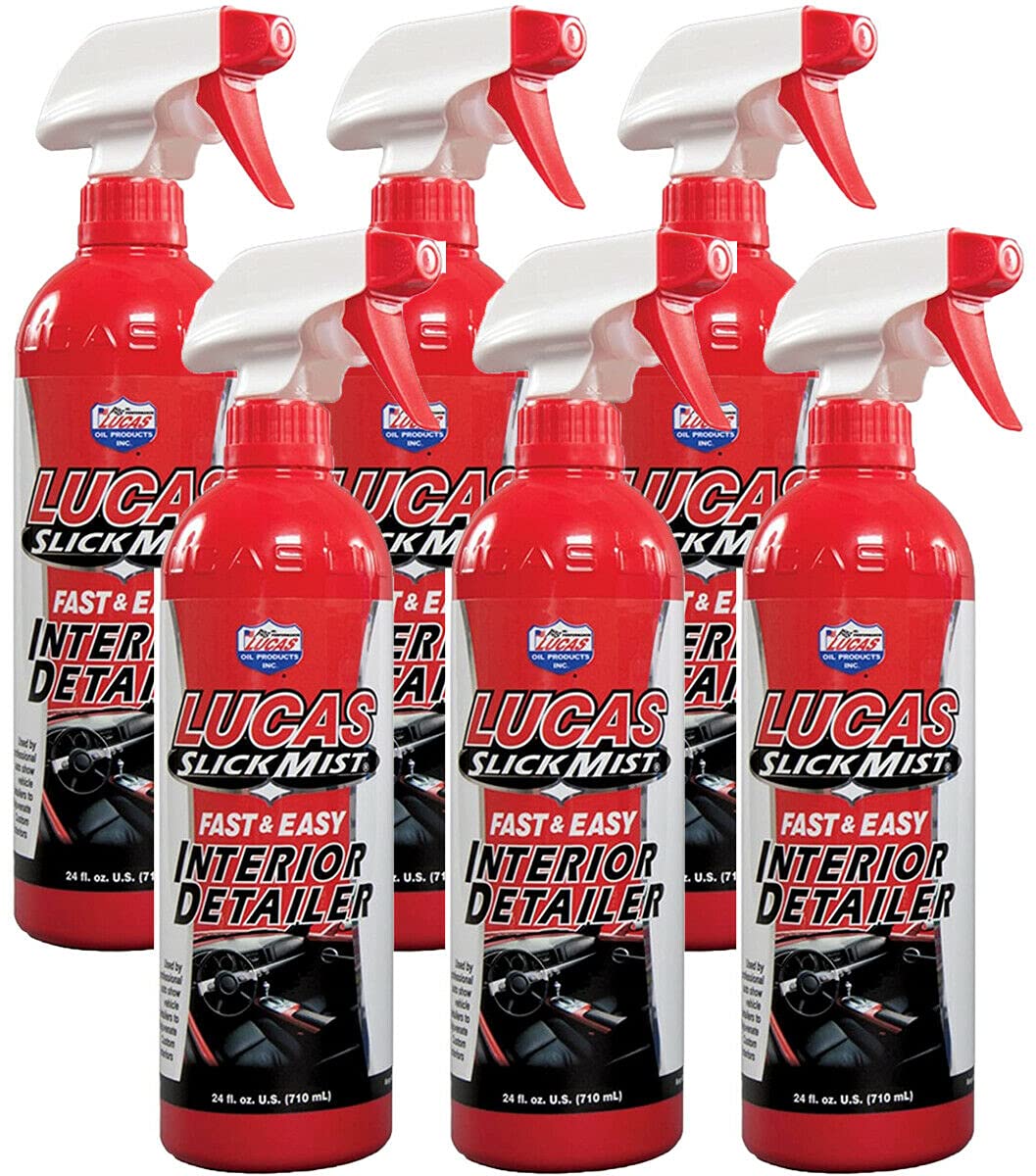 Lucas Oil front spray bottle label visible and easy-to-use for quick cleaning