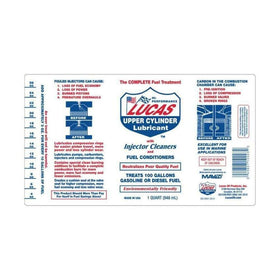 Lucas Oil bottle side angle highlighting durable packaging benefit