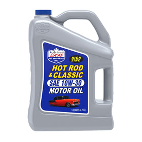 Lucas Oil front jug showing product branding and capacity for clear identification