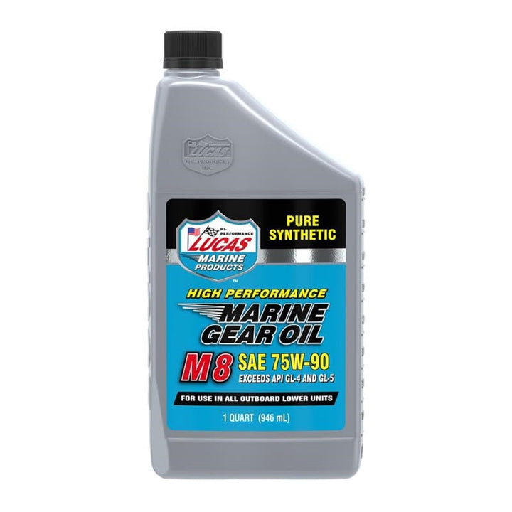 Lucas Oil M8 front label showing corrosion and wear protection