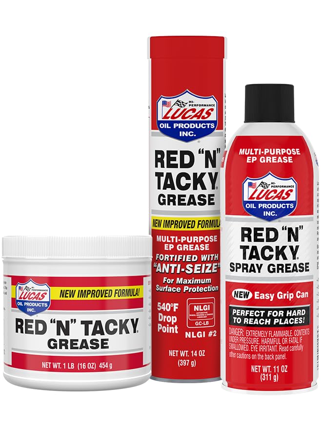 Lucas Oil cartridge loaded in grease gun demonstrating quick, no-mess application
