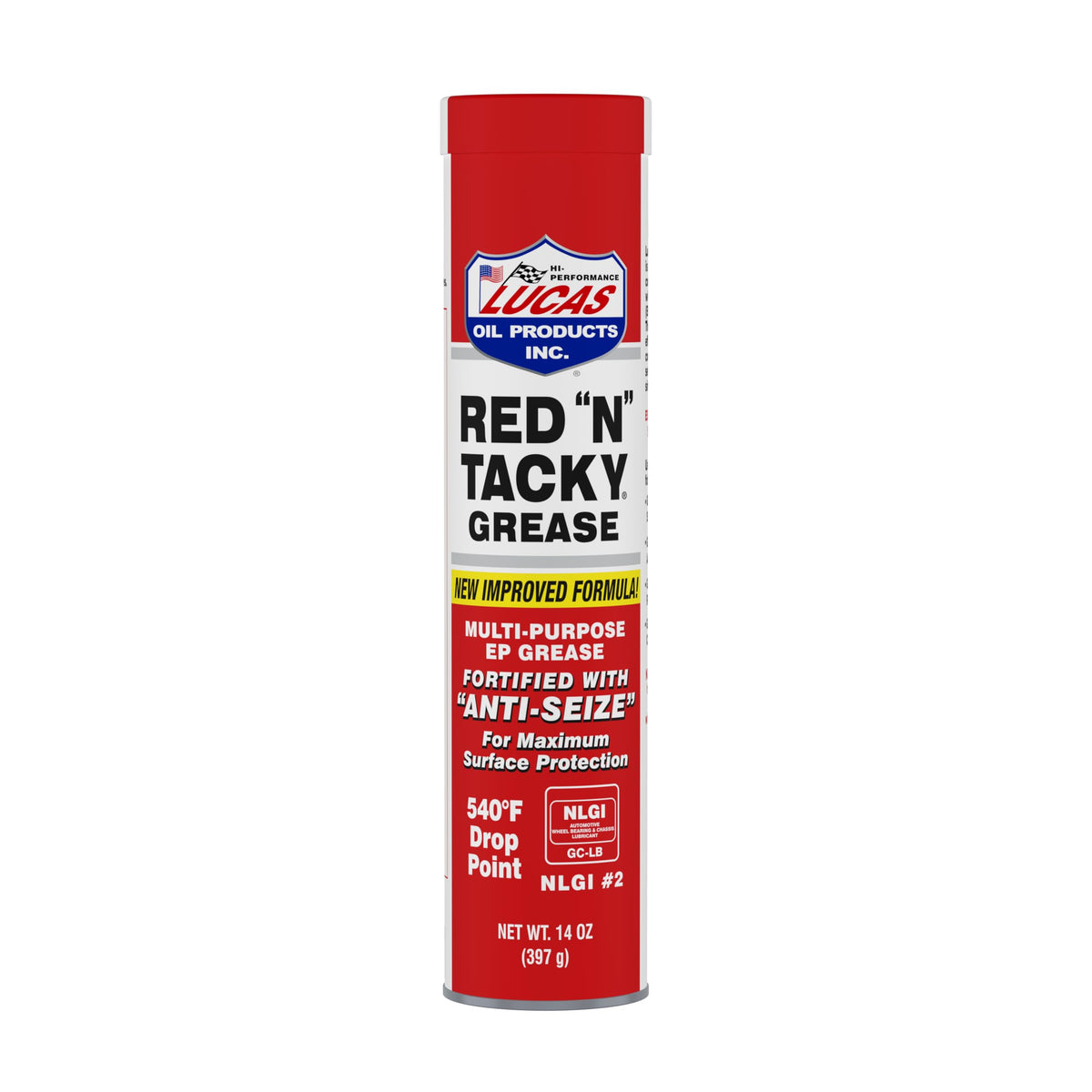 Lucas Oil front packaging showing pack of ten 14-ounce cartridges for easy restocking