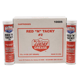 Lucas Oil front packaging showing ten tubes and durable bulk savings benefit