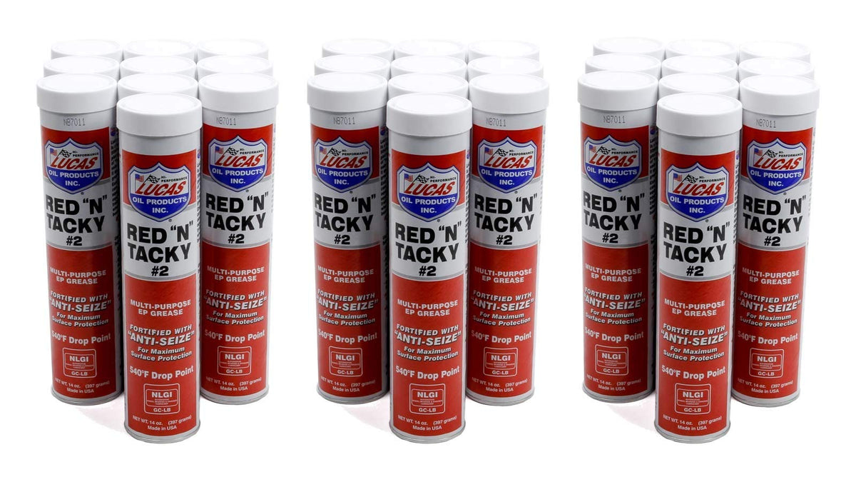 Lucas Oil tube front view showing label and benefit of durable water-resistant protection