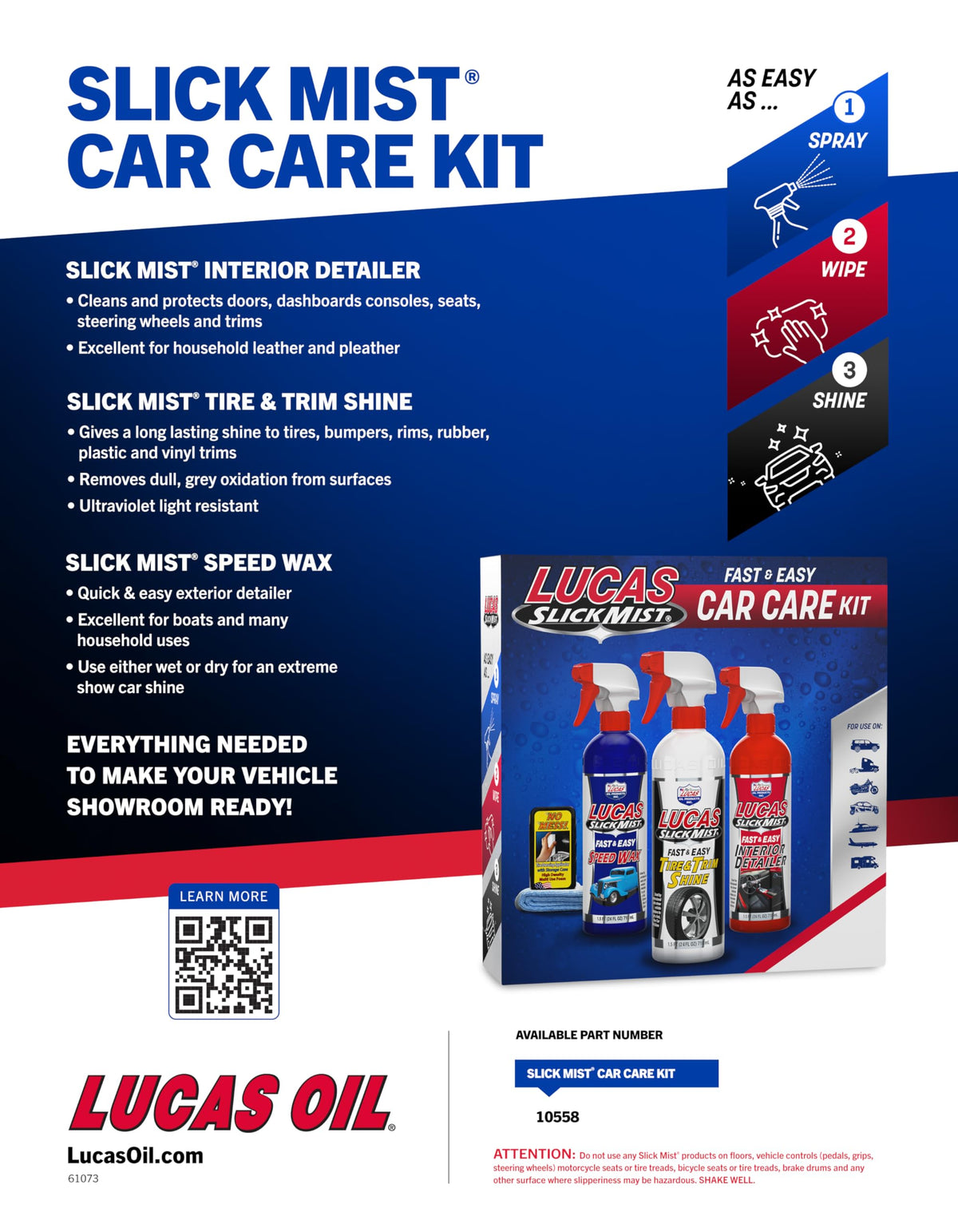 Lucas Oil bottle being applied to car surface demonstrating fast application