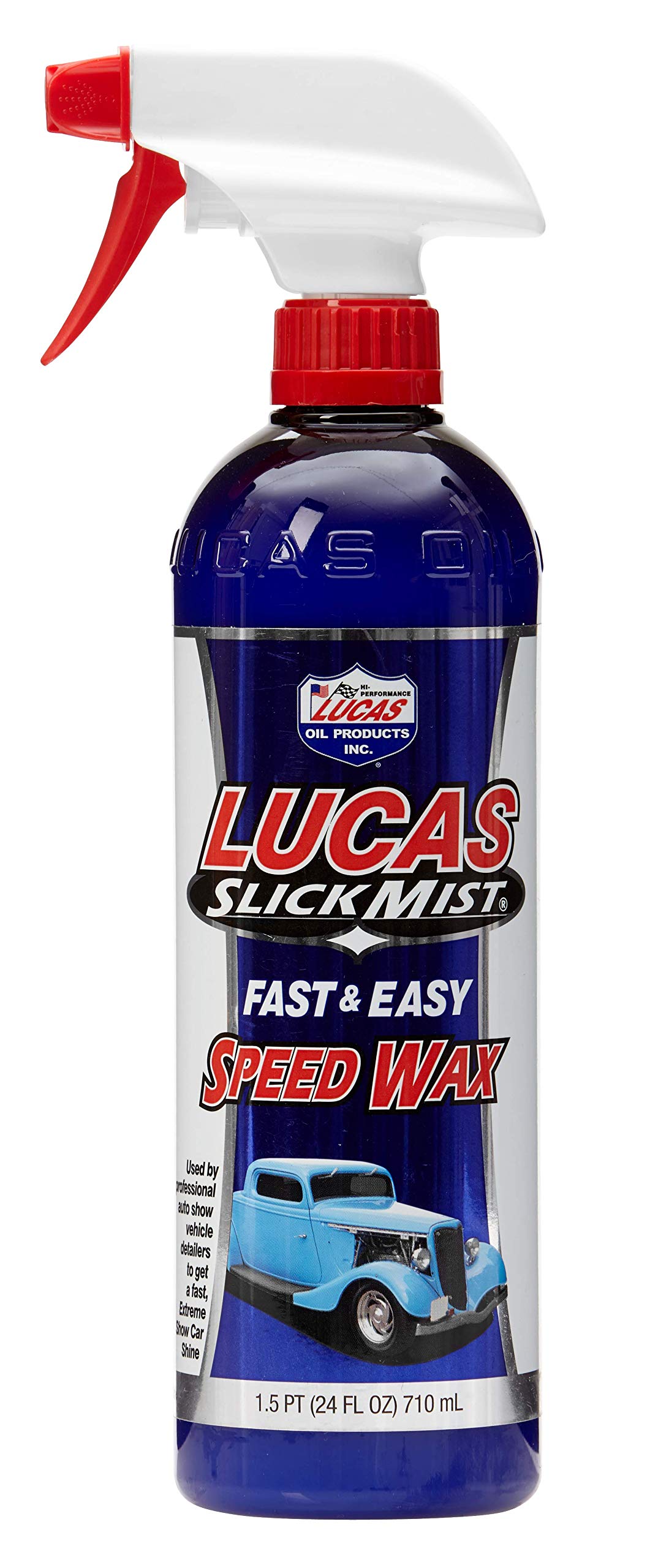 Lucas Oil before and after panel showing improved gloss and depth