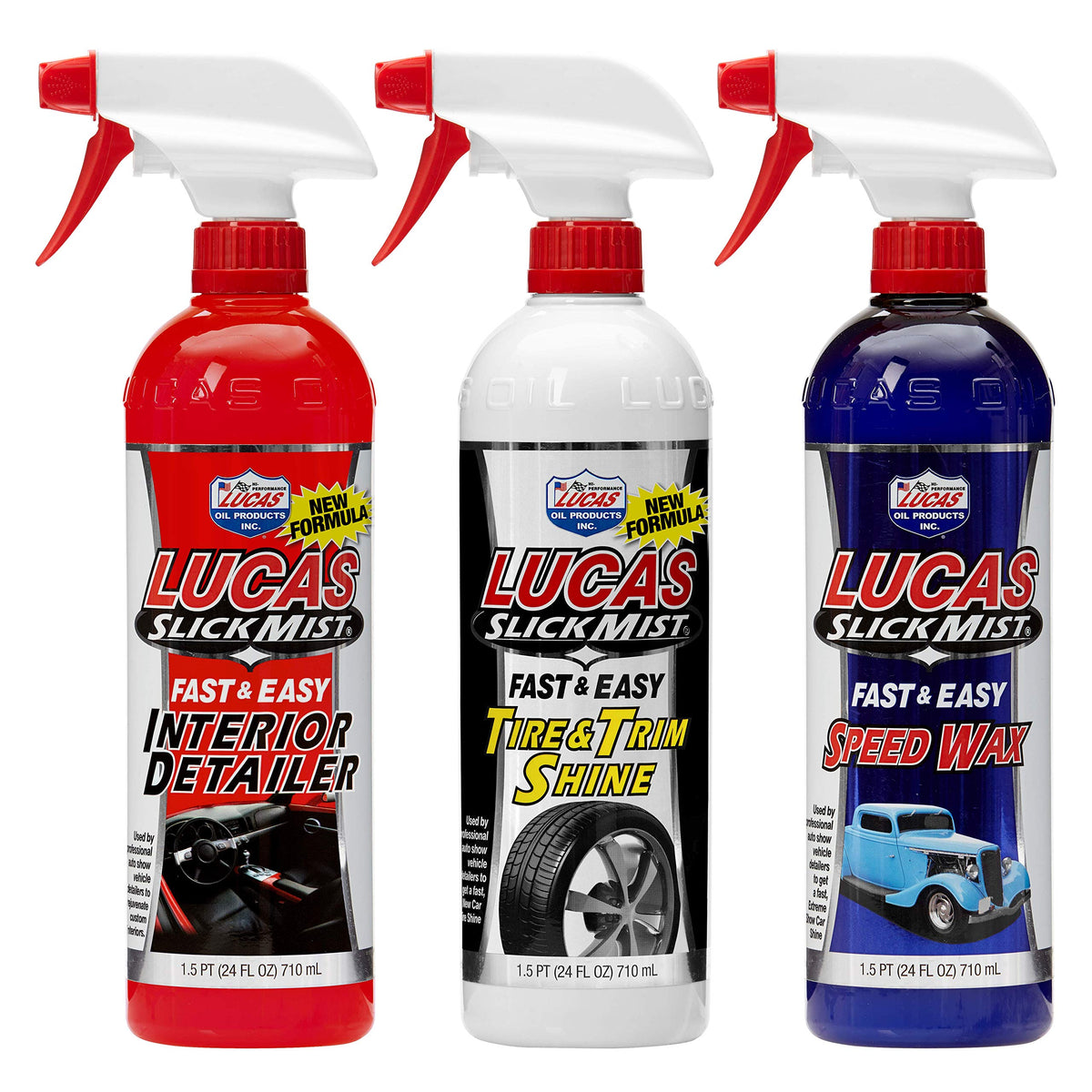 Lucas Oil bottle closeup label highlighting product name and usage