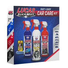 Lucas Oil front packaging showing kit and benefits for quick detailing