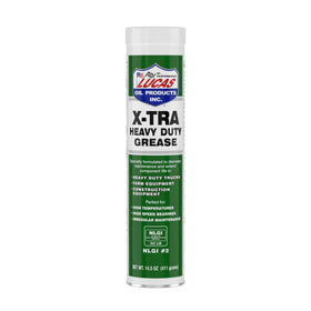 Lucas Oil X‑Tra front packaging showing cartridge and label benefits
