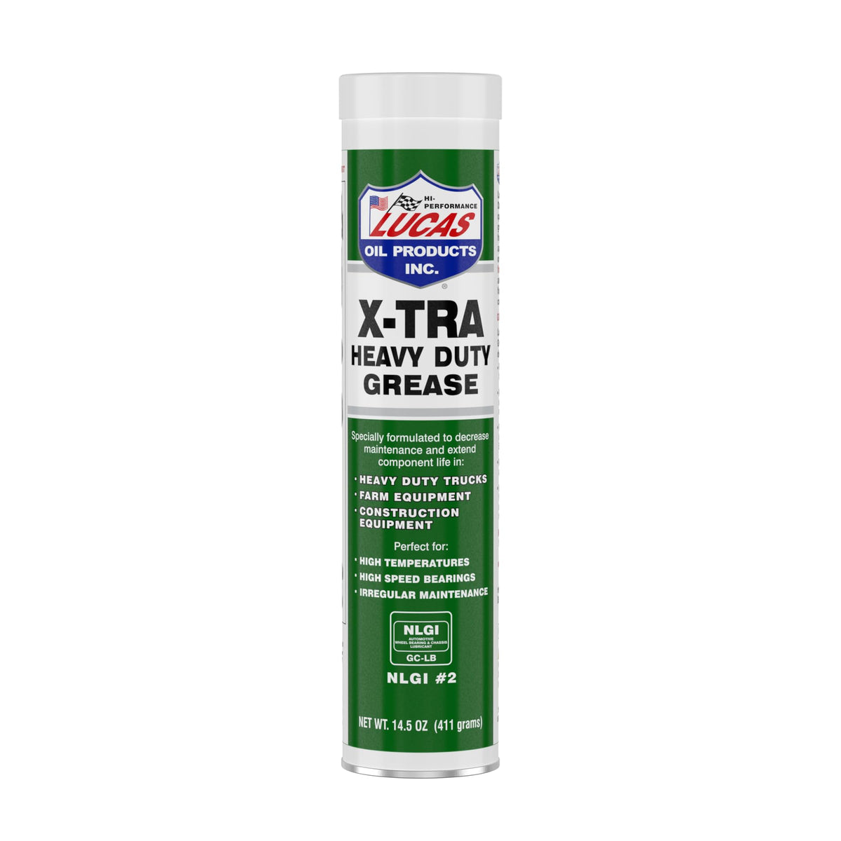 Lucas Oil heavy duty grease front packaging showing 10-pack, durable protection
