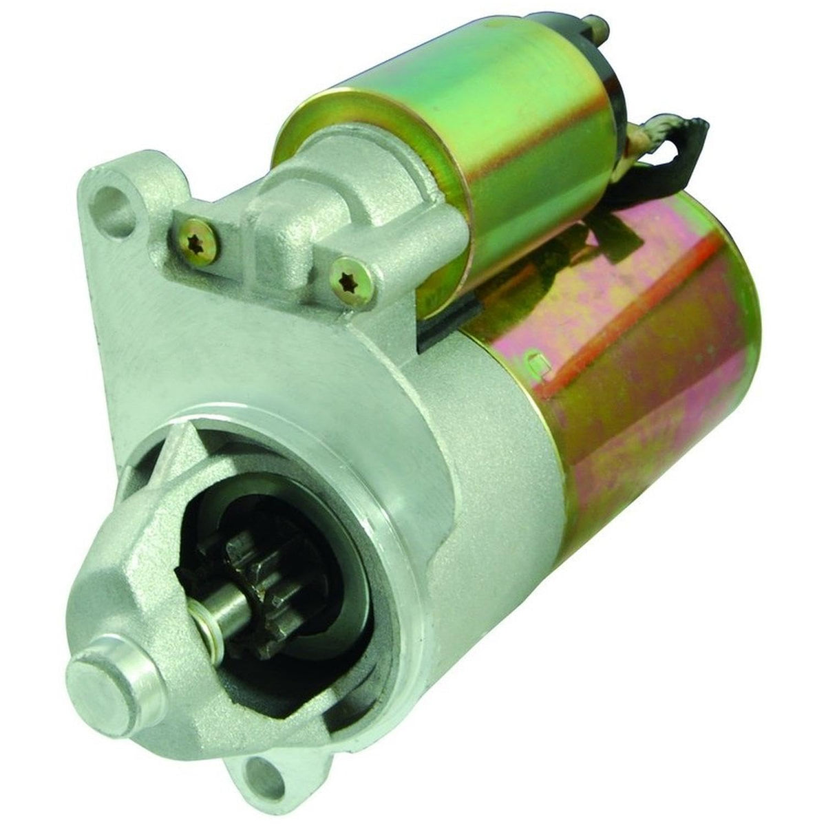 LUCAS starter front profile showing housing and terminals, clear fitment cues