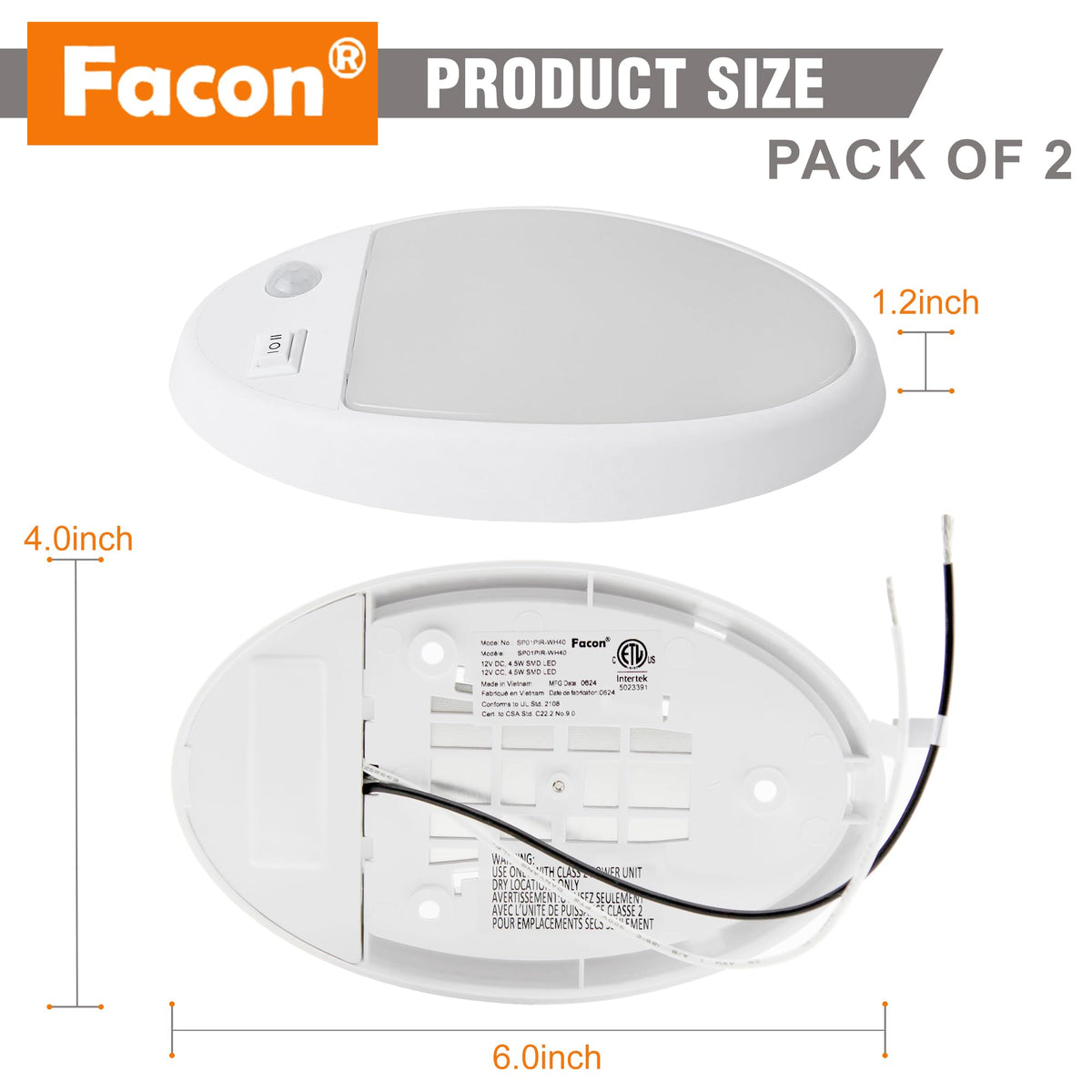 Lucere Facon two-pack box and included hardware for simple multi-light setup