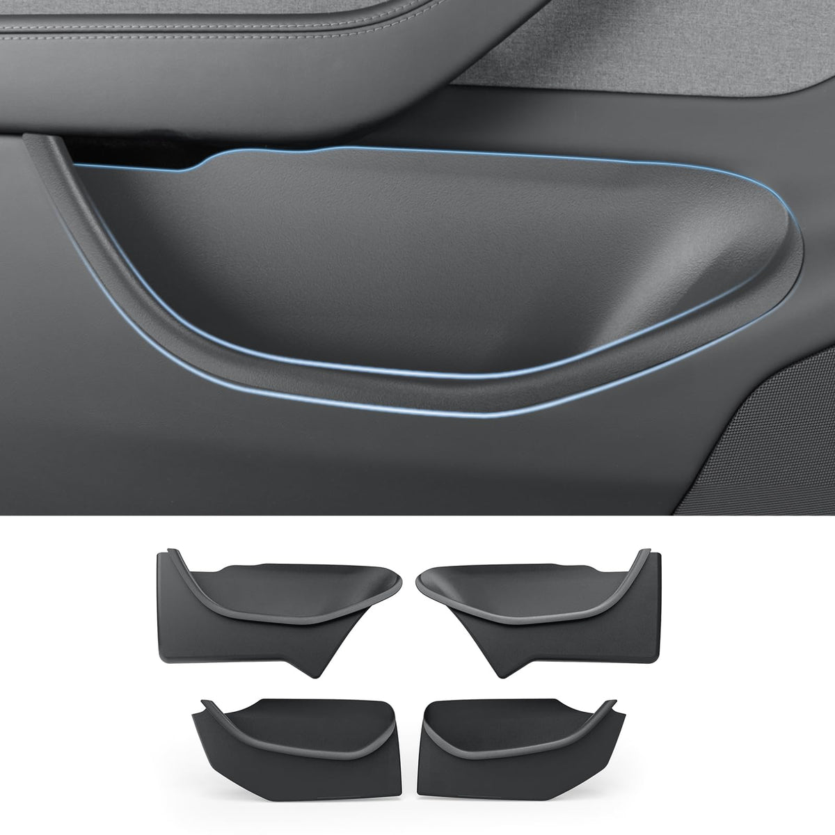 LUCKEASY front door packaging showing full 4-piece kit and model compatibility benefit