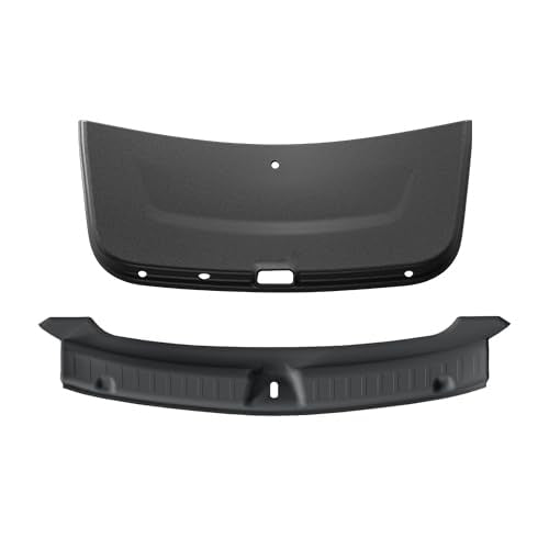 LUCKEASY front packaging showing fitted tailgate mat for Model Y Juniper, protects interior