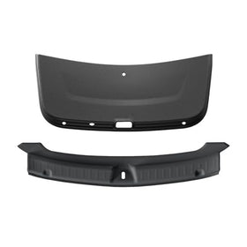 LUCKEASY front packaging showing fitted tailgate mat for Model Y Juniper, protects interior