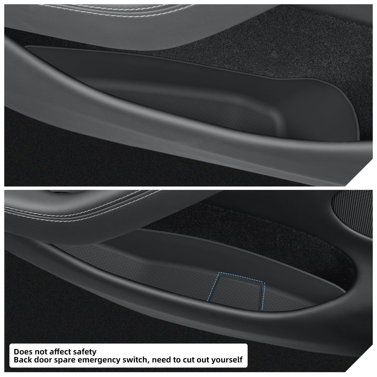 LUCKEASY installed on rear door showing organized passenger storage