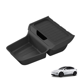 LUCKEASY lifestyle shot in Model Y cabin showing tidy, organized interior