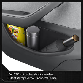 LUCKEASY storing phone and umbrella to show organized interior and quick reach benefit