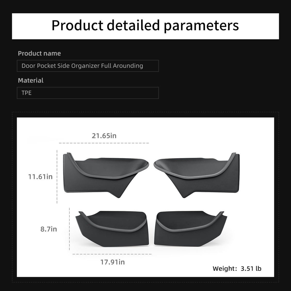 LUCKEASY next to ruler to show scale and precise fit for Model Y Juniper benefit