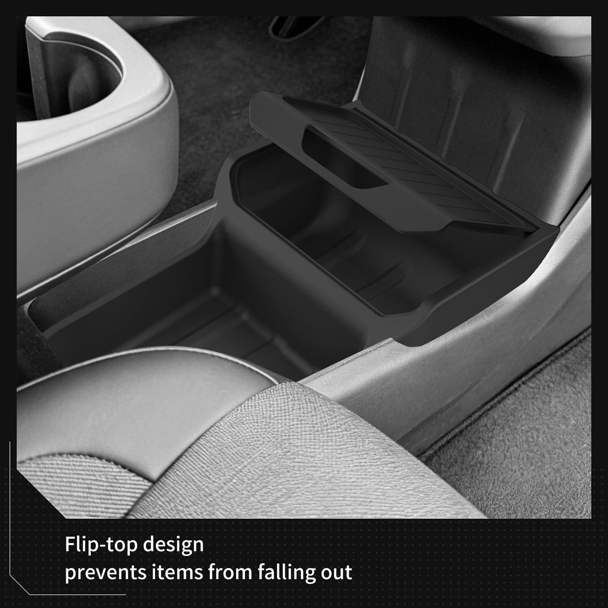 LUCKEASY top compartment detail with grille and lid for secure storage