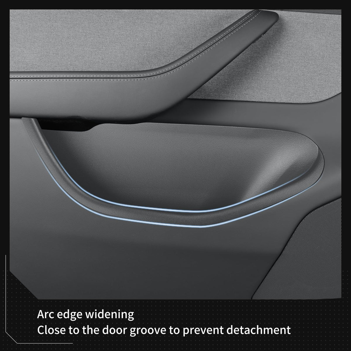 LUCKEASY Velcro attachment close-up showing secure, non-destructive mounting benefit