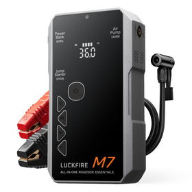 Luckfire M7 front view showing controls and compact design for roadside readiness