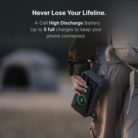 Luckfire M7 next to a water bottle showing lightweight portability for travel