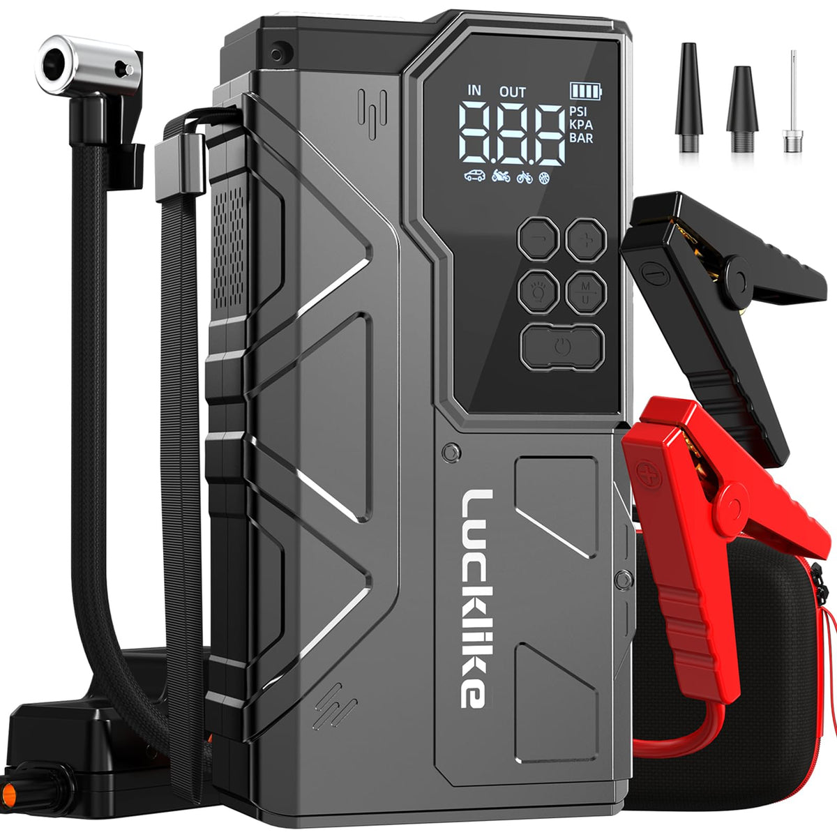 Lucklike 7000A front view showing controls and compact design, safety and convenience