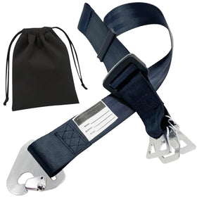 LUCKLYJONE front view of the seat belt extender showing compact design and portability
