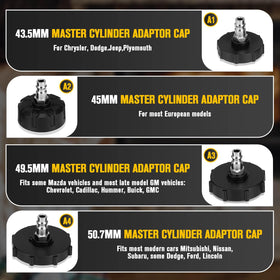 Lucky Seven set of four upgraded adapters demonstrating leak-resistant fit options