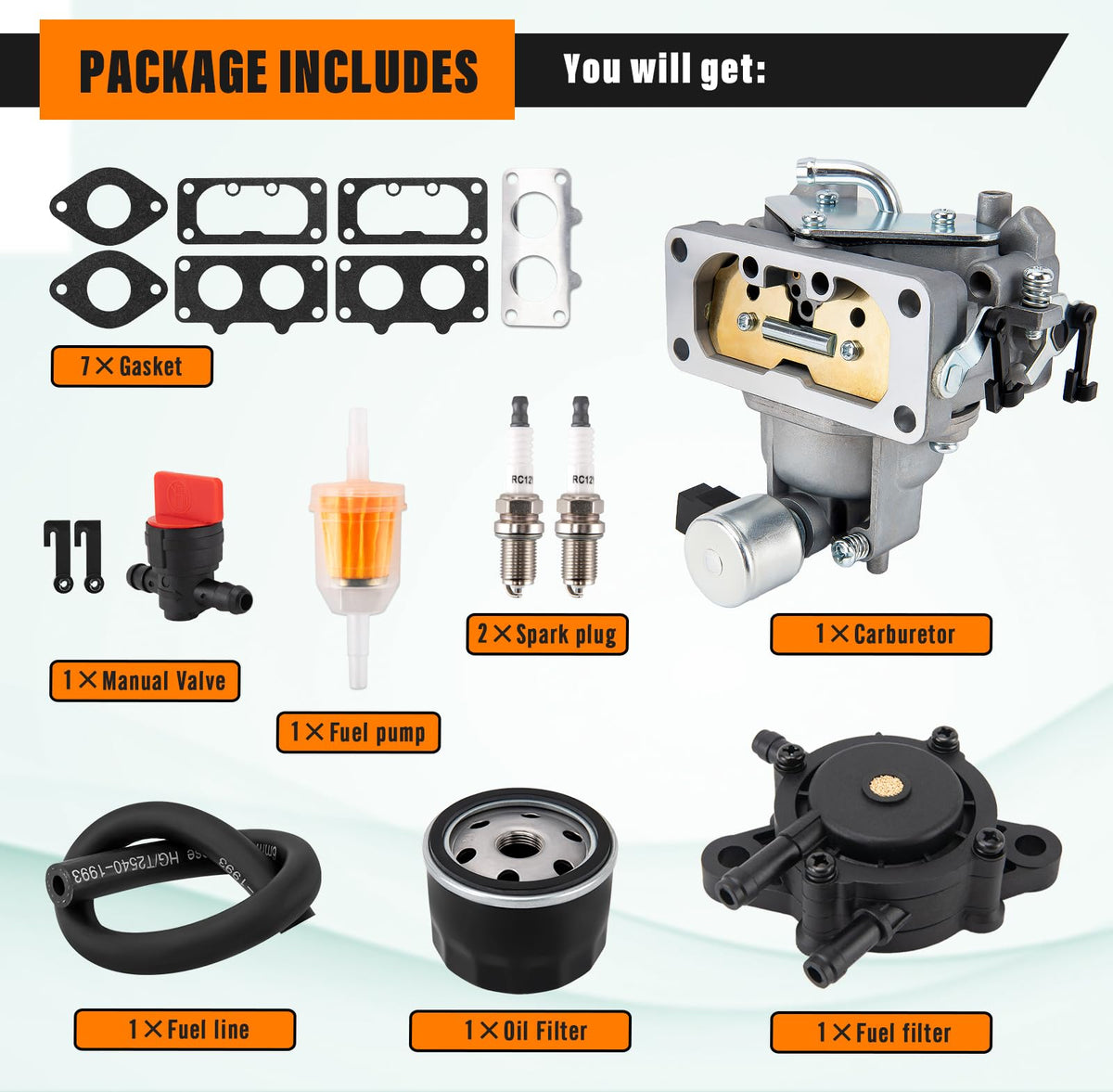 Lucky Seven carburetor installed on Kawasaki engine, restores smooth operation