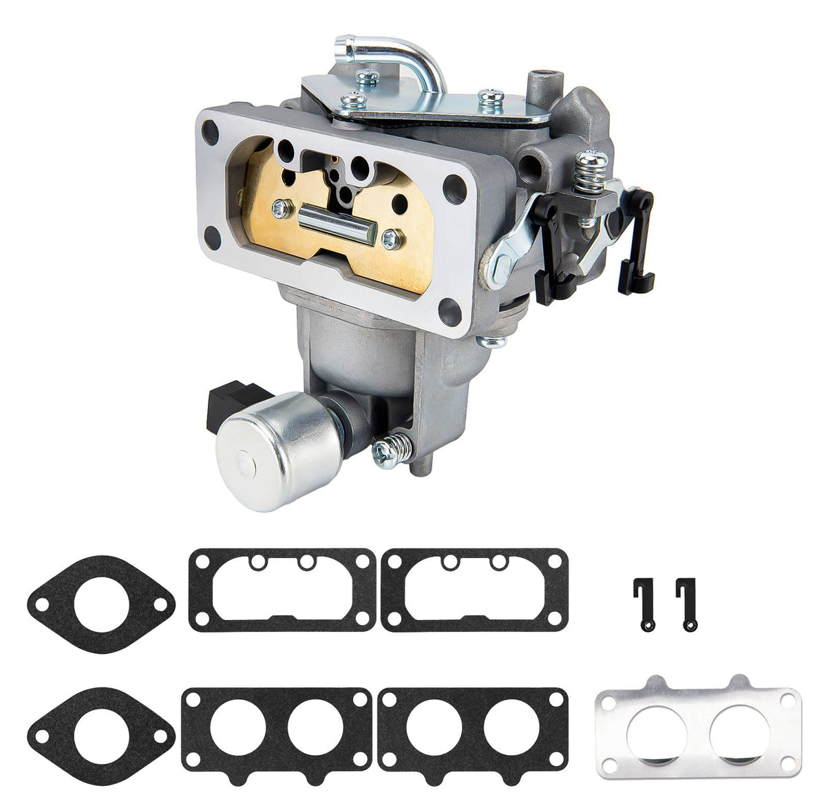 Lucky Seven carburetor front view showing mounting points and fitment benefit