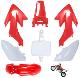 Lucky Seven front fender red white showing improved protection and race look