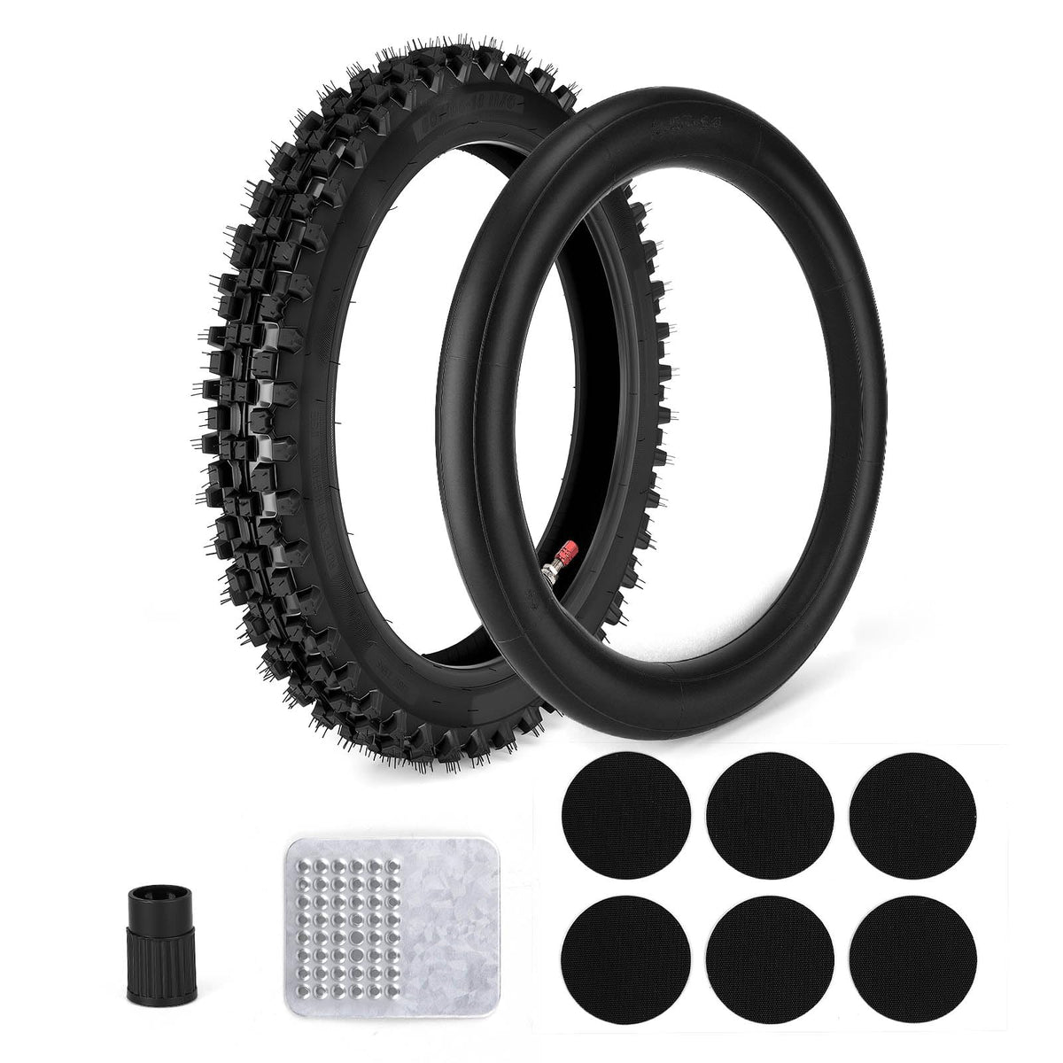 Lucky Seven front tire full view showing durable tread and improved traction