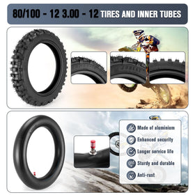 Lucky Seven tire on bike in trail setting highlighting off-road performance