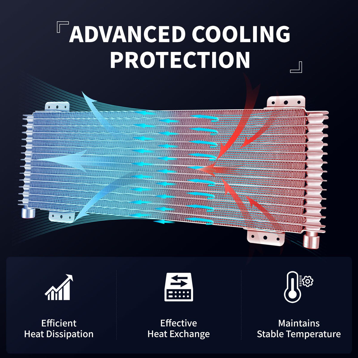 Lucky Seven side profile highlighting fin density for faster cooling