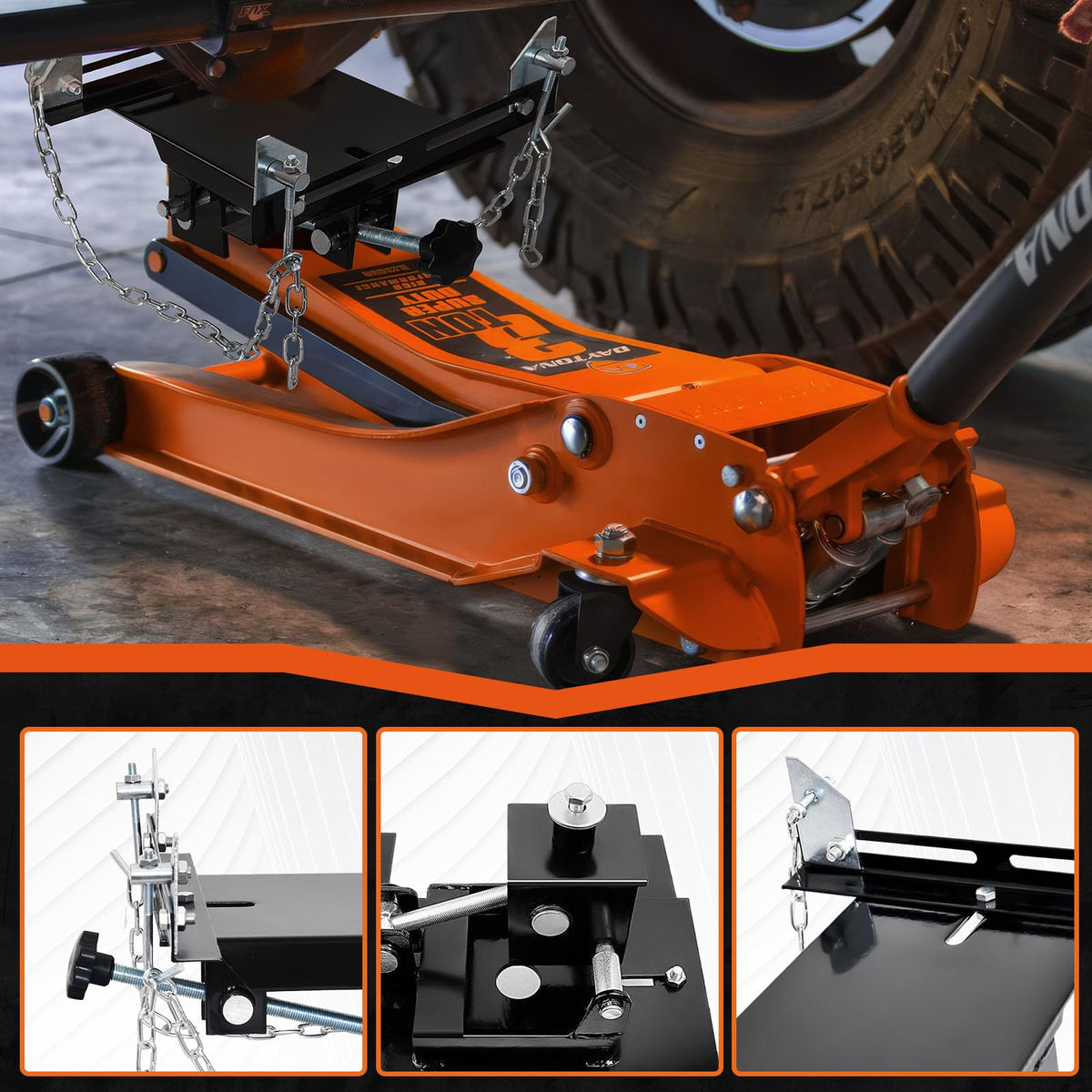 Lucky Seven next to a transmission for scale showing compatibility benefit