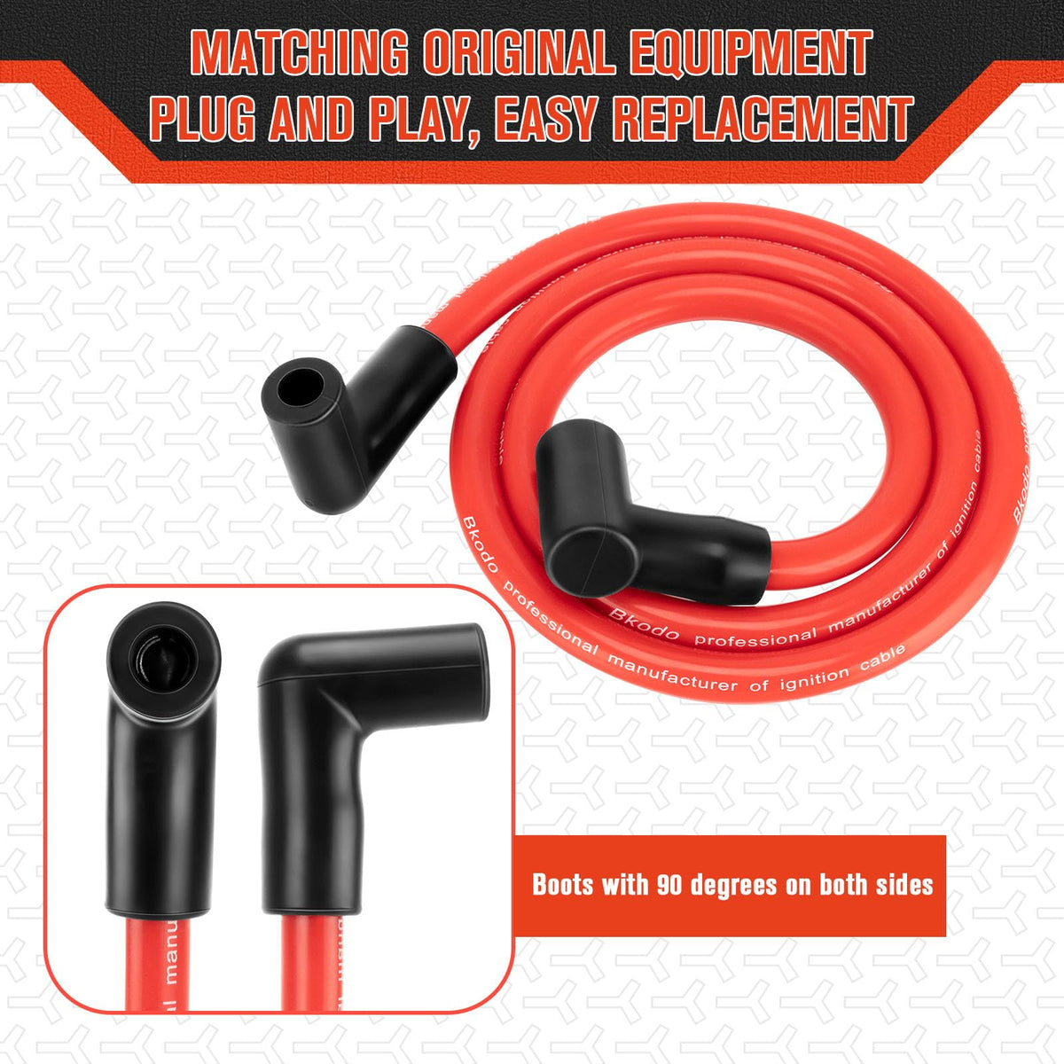 Lucky Seven close-up of silicone jacket and glass-braid for durability