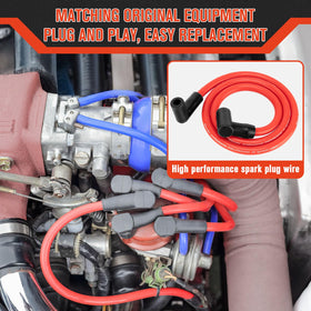 Lucky Seven wires installed on V8 engine demonstrating tidy routing