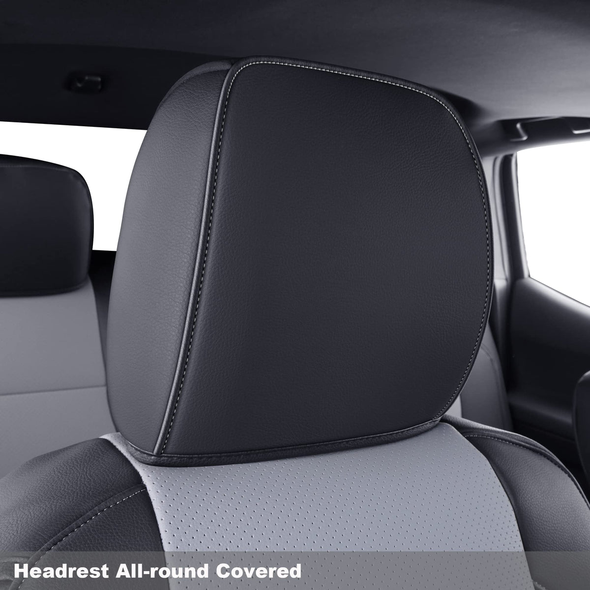 LUCKYMAN CLUB headrest detail image showing independent coverage and neat fit