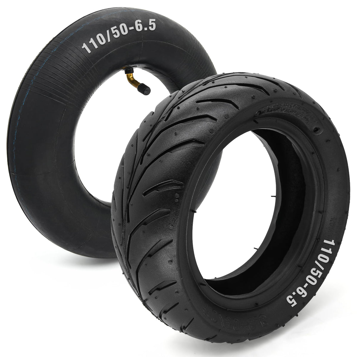 LuckySlycyc front view of tire and tube set showing complete package and quick fit benefit