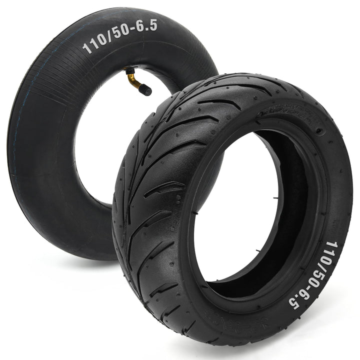 LuckySlycyc front view of tire and tube set showing complete package and quick fit benefit