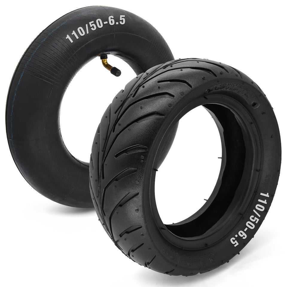 LuckySlycyc front view of tire and tube set showing complete package and quick fit benefit