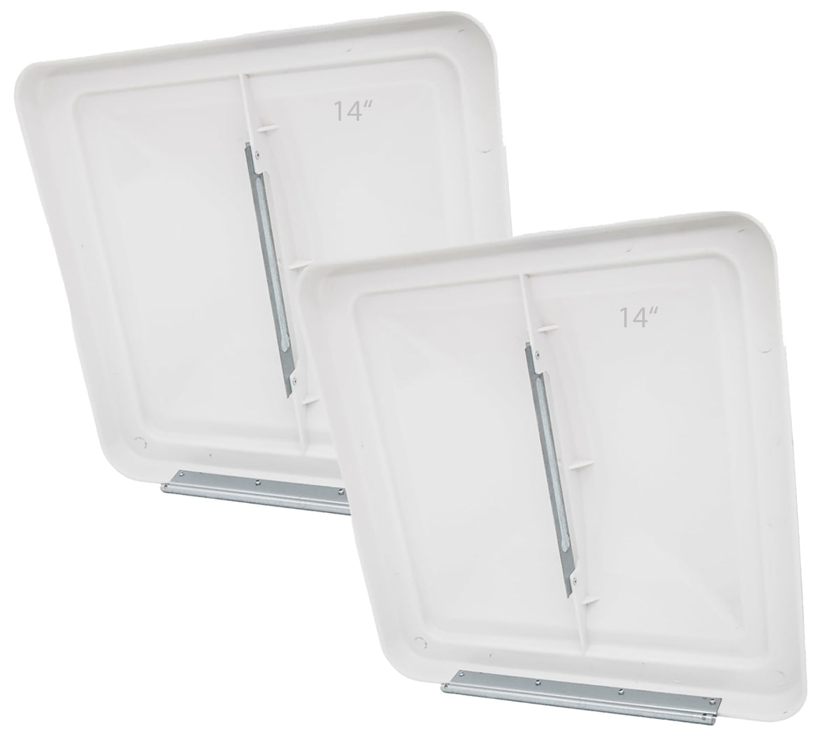 LuckySlycyc front view of 14-inch vent cover showing clean fit and improved protection