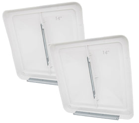 LuckySlycyc front view of 14-inch vent cover showing clean fit and improved protection