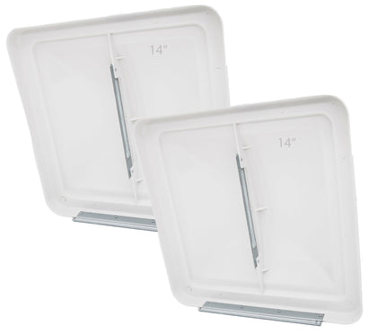 LuckySlycyc front view of 14-inch vent cover showing clean fit and improved protection