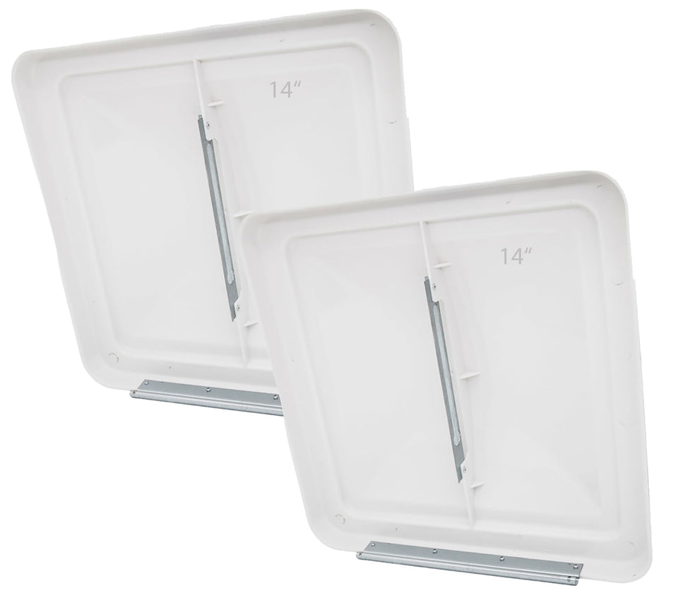 LuckySlycyc front view of 14-inch vent cover showing clean fit and improved protection