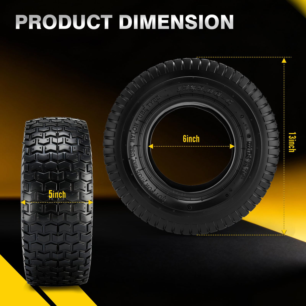 LuckySlycyc close-up of straight-grain tread for improved traction and smoother roll
