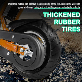 LuckySlycyc close-up of tread pattern highlighting durable rubber for better wear resistance